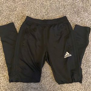 Full length black adidas jogger pants